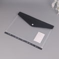 thumbnail image 1 of 11 Holes A4 Three-Dimensional Document Bag Transparent Frosted Student Exam Bag Storage Bag With Snaps And Labels, 1 of 4