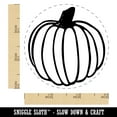 thumbnail image 2 of Hand Drawn Pumpkin Doodle Fall Thanksgiving Halloween Self-Inking Rubber Stamp Ink Stamper - Sky Blue Ink - Small 3/4 Inch, 2 of 7