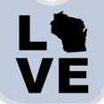 thumbnail image 4 of Inktastic Love Wisconsin Boys or Girls Baby Bib, 4 of 4