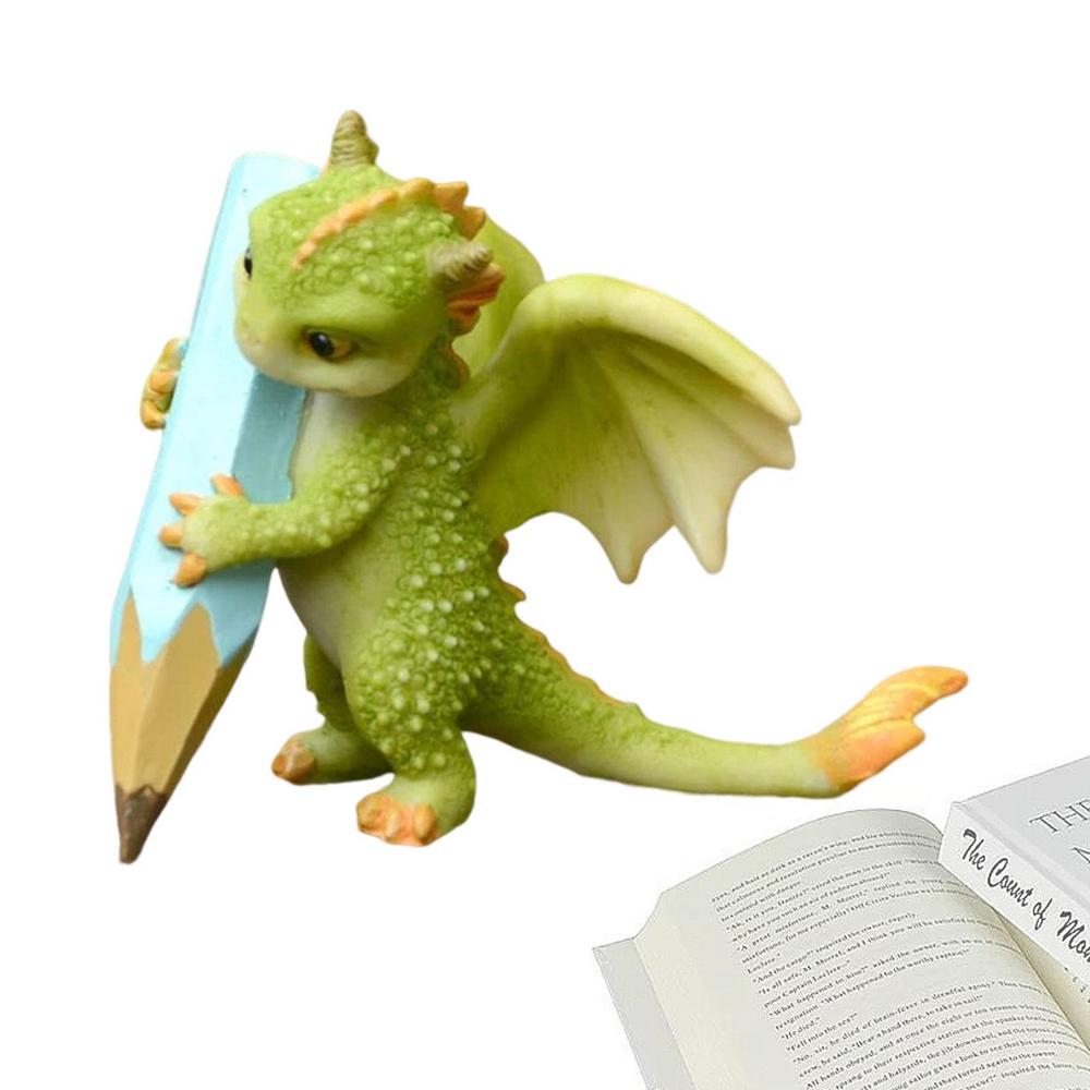 Laideyi Dragon Shape Resin Statue Mini Dragon Figurines Desktop