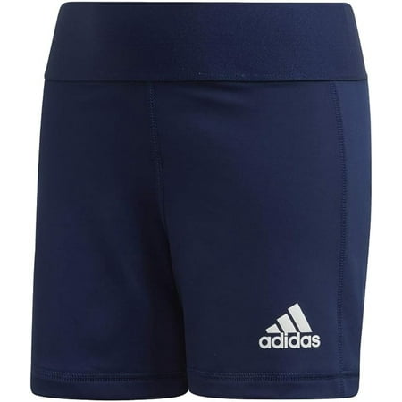 adidas Girls Alphaskin Volleyball Shorts Tights, Team Navy Blue/White, Large US