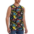 thumbnail image 2 of Uemuo Monster Car Pattern Men's Sleeveless T-Shirt,Muscle Athletic Tank Top, Moisture-wicking Quick-dry Breathable Classic Tee Top for Gym Run Outdoor Sports-XX-Large, 2 of 8