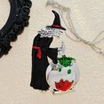 thumbnail image 2 of Spooky witch stirring cauldron brooch, 2 of 7