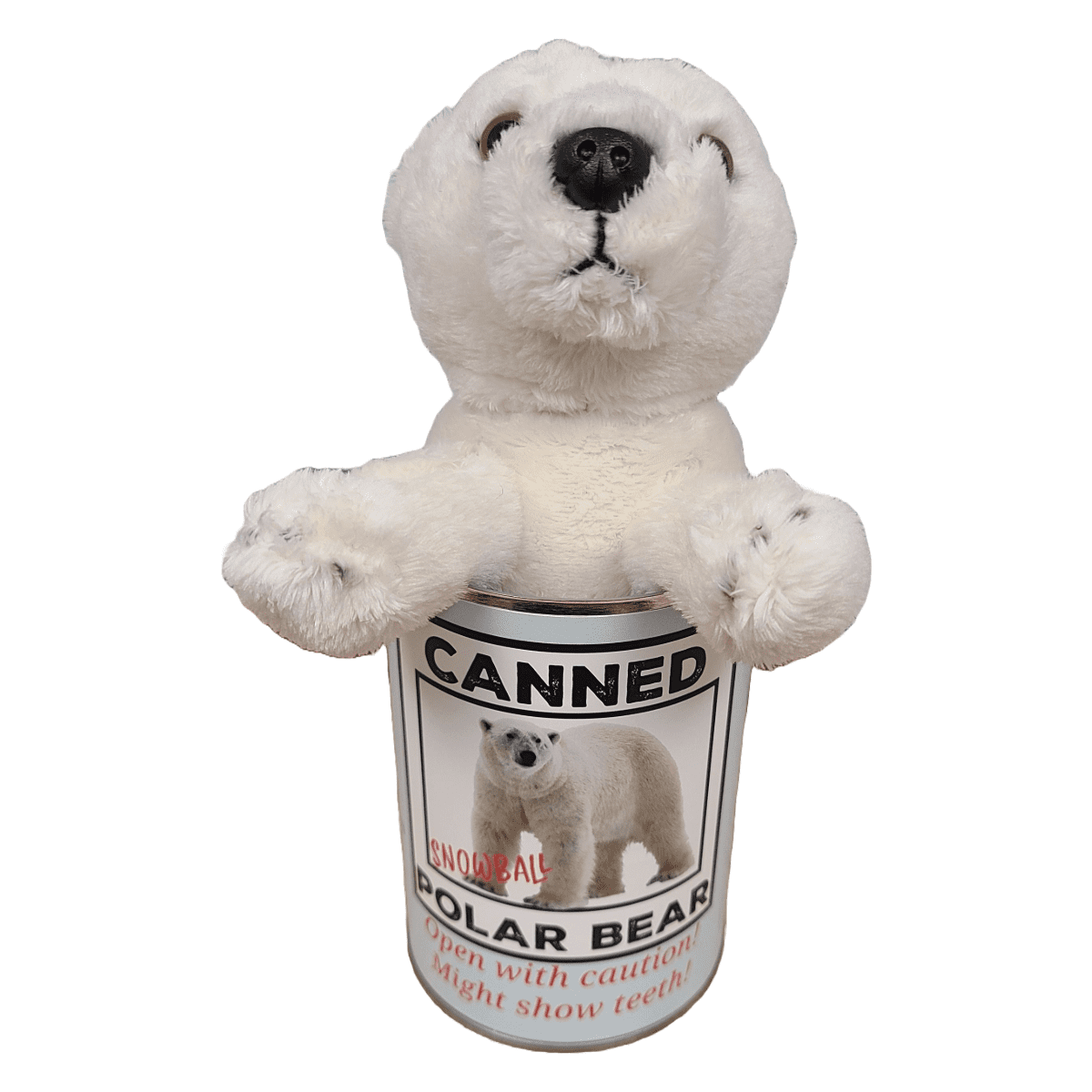 Snowball the Canned Polar Bear - Unique present for