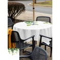 thumbnail image 6 of Square Outdoor Tablecloth with Umbrella Hole Green Leaves Outside Table Cloth Waterproof Patio Table Cover Simple Summer Spring Botanical Vines Zipper Tablecloths for Picnic Party Camping 54x54 Inch, 6 of 8