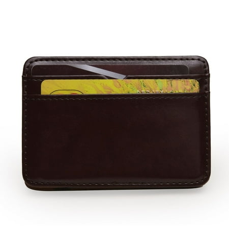 

PU Leather Mini Wallet Easy To Carry And Storage For Father For Boyfriend Brown