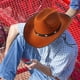 thumbnail image 3 of Sombrero de vaquero occidental Strade Fareast Limited con cordón de viento ala ancha marrón, 3 of 8