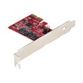 thumbnail image 1 of StarTech.com SATA PCIe Card, 2 Port PCIe SATA Expansion card, 6Gbps SATA Card, Full/Low Profile, PCI Express to SATA Adapter, ASM1062R SATA RAID Controller Card - PCIe to SATA Converter - Storage controller - SATA 6Gb/s - low profile - RAID RAID 0, 1, JBOD - PCIe 2.0 x2 - red, 1 of 14