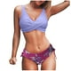 thumbnail image 1 of Bikini sin espalda con estampado de flores cómodas para mujer, traje de baño de dos piezas, conjunto de ropa de playa OAVQHLG3B Store lin121212, 1 of 4