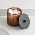 thumbnail image 4 of Set dispensador con soporte Qtip de vidrio KMWares Brown 570 ml, paquete de 2, 4 of 6