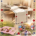 thumbnail image 6 of Independence Day Table Runner Patriotic Linen Decor Smooth Textile Table Linen Stain Resistant For Dining Table Home Party Holiday Decoration（13×72 in), 6 of 7