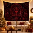 thumbnail image 3 of Ornate Heart Within a Crowned Oval of Moons and Sigils, Mystical Gothic for Occult Art Fans, Esoteric Symbol Decor, Halloween Gift, Tapestry Wall Hanging for Bedroom and Den, 3 of 7