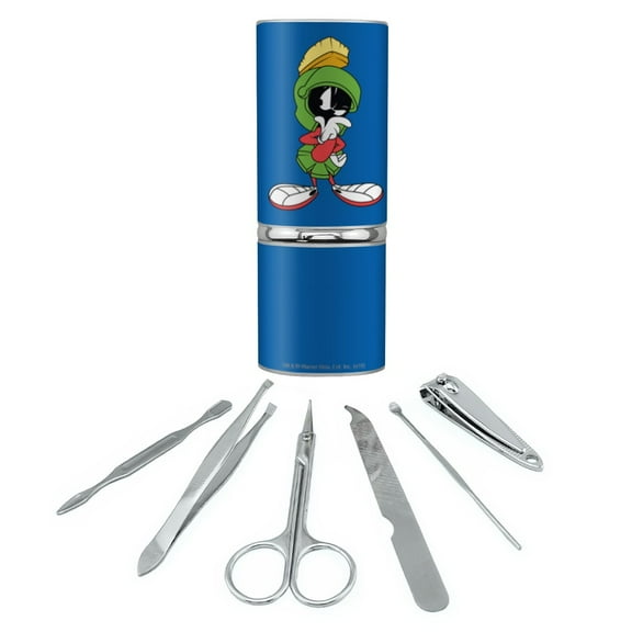 Looney Tunes Marvin The Martian Stainless Steel Manicure Pedicure Grooming Beauty Care Travel Kit