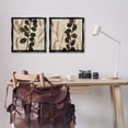 thumbnail image 2 of Stupell Industries Natural Tone Sprouting Leaves Floral Painting Black Floater Framed Canvas Art Print Wall Art, 18 x 18, Set of 2, 2 of 9