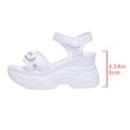thumbnail image 6 of Hinvhai Women's Summer Walking Sandals Platform Ankle Strap Shoes Comfortable Casual Wedge Sandals White 9(42), 6 of 9