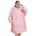 thumbnail image 2 of Sudadera manta wearable Sherpa acogedora rosa Aemilas, 2 of 8