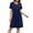 Navy, variant on Ekouaer Nightgowns for Women V-Neck House Dresses Short Sleeve Moo Moos Mumu Dresses Lounge Dress