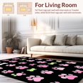 thumbnail image 2 of ODIKA 3'x5' Machine Washable Non-Slip Area Rug, Lively Flannel Pet Print Design High Traffic Rug, Pink, 25483, 2 of 7