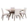 Noble House Keaton MidCentury Modern 5 Piece Dining Set, Light Beige