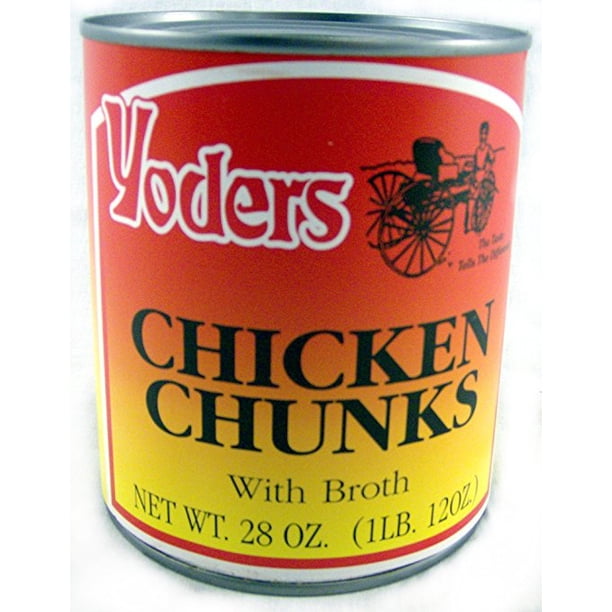 Yoders Fully Cooked Canned Chicken Chunks Emergency Survival Preparedness Food For Camping 