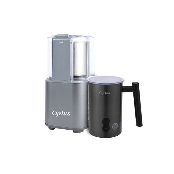 Cyetus Electric Coffee Bean Grinder and 4 in 1 Automatic Milk Frother