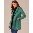 thumbnail image 3 of Abrigo De Invierno Medio Largo Con SolaY Doble BotonaduPaMujer Verde M, 3 of 6