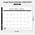 thumbnail image 2 of Calendario de escritorio VALOME 56 x 43 cm Planificador mensual 2026-2027, 2 of 7