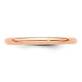 thumbnail image 4 of Finest Gold 14K Rose Gold 2 mm LTW Half Round Band, Size 4.5, 4 of 4