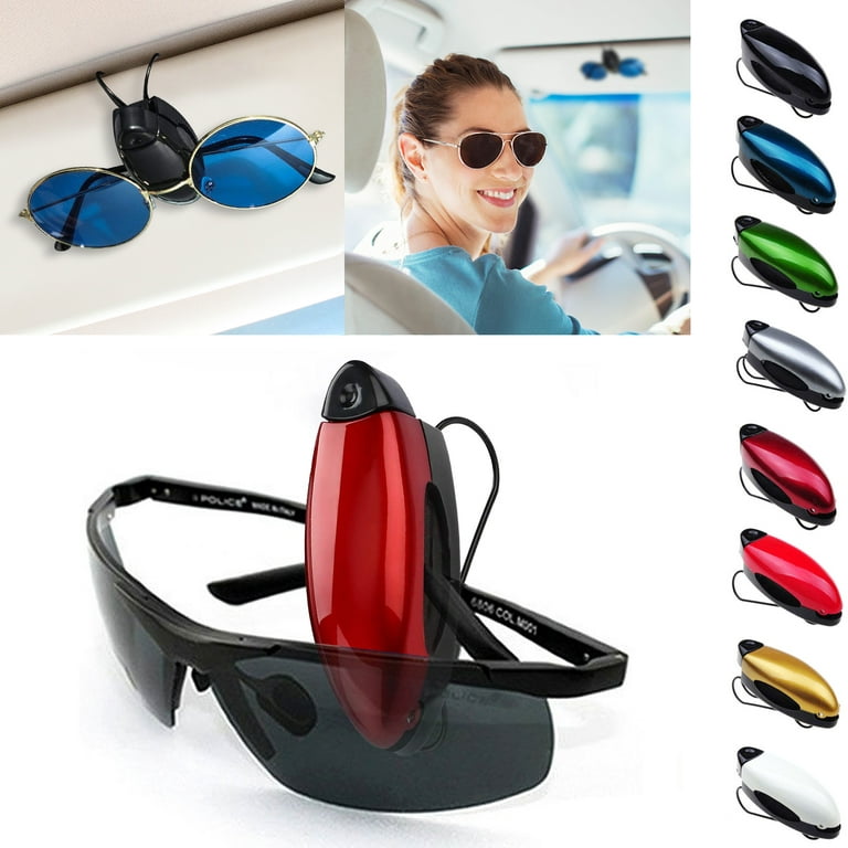 TSV 3pcs Car Auto Sunglass Visor Clip Holder, Vehicle Sunglasses Eyeglass  Hanger 8 Color in Random Car Accessories, Car Visor Clip Eyeglasses Mount