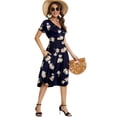 thumbnail image 5 of Aiyino Womens Summer Casual Swing Midi Dress with Pockets, 5 of 7