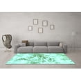 thumbnail image 3 of Ahgly Company Indoor Rectangle Abstract Turquoise Blue Modern Area Rugs, 3' x 5', 3 of 4