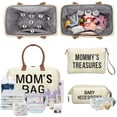 thumbnail image 2 of Bolsa de pañales estampada con 2 organizadores para mamá, color beige, 2 of 7