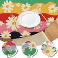 thumbnail image 4 of Pioneer Flower Floral Print Pattern Round Fitted Tablecloth with Elastic Edge,Dining Table Cover Waterproof,Outdoor Round Tablecloth for Camping,Dining,Indoor and Outdoor, 4 of 7