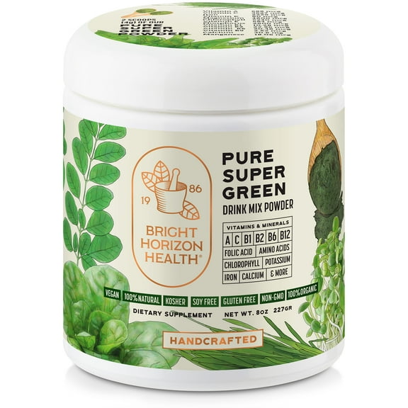 Bright Horizon Health Organic Pure Super Greens Superfood Powder, 8 oz