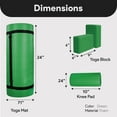thumbnail image 3 of BalanceFrom 71x24x1 Inches Extra Thick Yoga Mat with Knee Pad and 2 Blocks, Green, 3 of 11