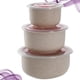 thumbnail image 2 of EeaseMX 3 cajas de paja de trigo para guardar alimentos, recipientes para el almuerzo, vajilla, juego de vajilla (color crema nórdico), 2 of 7