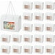 thumbnail image 1 of 20 bolsas de regalo de papel kraft con base, 15 x 9 x 12 cm, blancas, para cupcakes y galletas, con ventana transparente y asa., 1 of 6