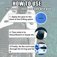 thumbnail image 3 of Unique Bargains 6pcs 6cm Bleu D Anneau Patch PVC en Acier Inoxydable Forme Ronde D Anneaux pour Kayak de Bateau Gonflable, 3 of 7