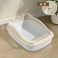 thumbnail image 2 of Cat Litter Box Small Size Pet Sandbox for Kitty Anti-Splash Cats Toilet, 2 of 9