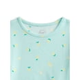 thumbnail image 2 of Wonder Nation Toddler Girl's Ribbed Print Tee and Shorts, 2-Piece Pajama Set, Sizes 12M-5T, 2 of 3