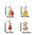 thumbnail image 3 of Easter Wooden Rabbit Heart Charm Festive Hanging Ornament for Home Spring Holiday Easter Decoration, 3 of 5