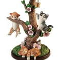 thumbnail image 3 of The Bradford Exchange Country Kitties Lamp with Art by Jurgen Scholz Sculpted Cats with Butterfly Finial for Tabletop Lamp 18.5-inches, 3 of 4