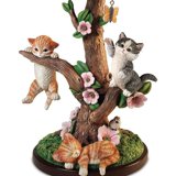 Bradford Exchange 18.5-inches Country Kitties Tabletop Lamp with Jurgen ...