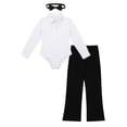 thumbnail image 5 of Kaerm Kids Boys Latin Jazz Dance Outfits Leotard Shirt with Trousers Set Stage Performance Costume White 8, 5 of 8