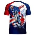 thumbnail image 6 of LEKWK USA Soccer Jersey Men Short Sleeve International Football Shirts Breathable Loose Fit Athletic Shirts for National Team Fan Soccer Jersey Collection, 6 of 6