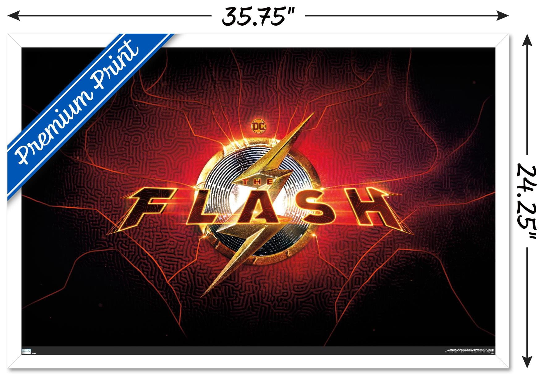 DC Comics Movie The Flash - Logo Wall Poster, 22.375" x 34" Framed