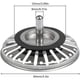 thumbnail image 2 of 2 piezas de filtro de fregadero/tapón de drenaje para fregadero, diámetro del orificio del tapón del fregadero 84 mm, colador de cocina/baño con rótula, acero inoxidable, 2 of 5
