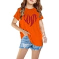 thumbnail image 2 of FamilyThread Children's Summer Crewneck Short Sleeve T Shirts Heart Print Basic Tees Kids Tshirts Solid Summer Tee For 3-9Y, 2 of 4