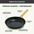 thumbnail image 4 of GreenPan 8" Reserve Pro Ceramic Nonstick Fry Pan, Hard Anodized, Oven Safe, Dishwasher Safe, Black, 4 of 8