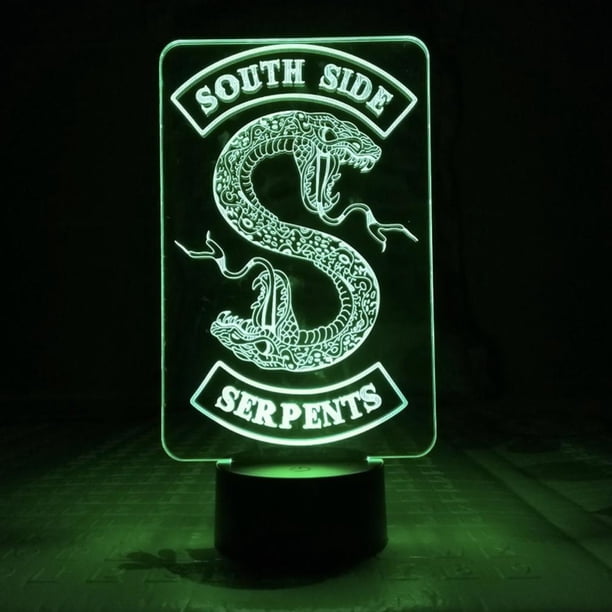 Lámpara de mesa Night Light Riverdales 3D LED para dormitorio infantil